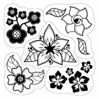Inkadinkado - Inkadinkaclings Collection - Rubber Stamps - Flowers