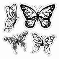 Inkadinkado - Inkadinkaclings Collection - Rubber Stamps - Butterflies