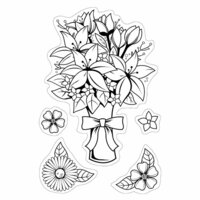 Inkadinkado - Inkadinkaclings Collection - Rubber Stamps - Floral Bouquet