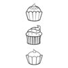 Inkadinkado - Inkadinkaclings Collection - Rubber Stamps - Cup Cakes