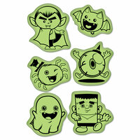 Inkadinkado - Inkadinkaclings Collection - Halloween - Rubber Stamps - Cute Ghouls