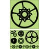 Inkadinkado - Background Clings Collection - Rubber Stamps - Large - Gear Kit