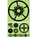 Inkadinkado - Background Clings Collection - Rubber Stamps - Large - Gear Kit