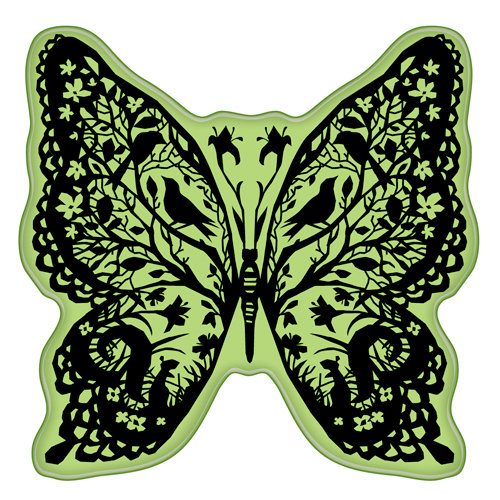 Inkadinkado - Inkadinkaclings - Rubber Stamps - Papercut Butterfly
