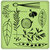 Inkadinkado - Spring Collection - Inkadinkaclings - Rubber Stamps - Garden Veggie Pattern