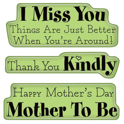 Inkadinkado - Spring Collection - Inkadinkaclings - Rubber Stamps - Mother, Thanks Expressions