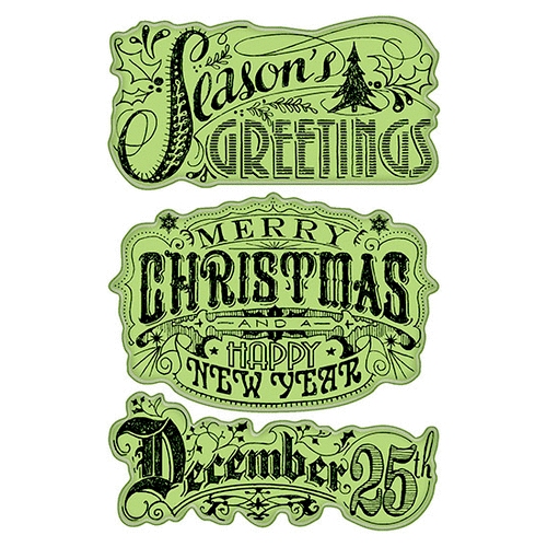 Inkadinkado - Christmas - Inkadinkaclings - Rubber Stamps - Holiday Greeting