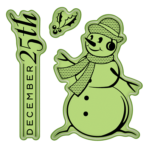 Inkadinkado - Christmas - Inkadinkaclings - Rubber Stamps - Mini Snowman