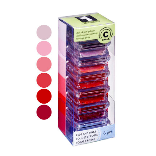 Inkadinkado - Stackables - Chalk Inkpad Set - Reds and Pinks, CLEARANCE