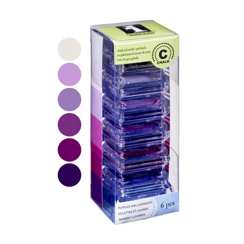 Inkadinkado - Stackables - Chalk Inkpad Set - Purples and Lavenders