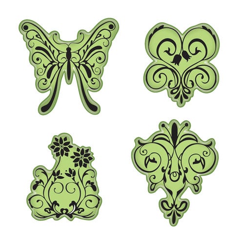 Inkadinkado - Stamping Gear Collection - Inkadinkaclings - Rubber Stamps - Butterfly Garden