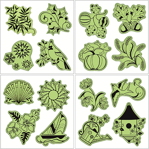 Inkadinkado - Stamping Gear Collection - Inkadinkaclings - Rubber Stamps - Seasonal