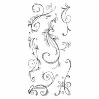 Inkadinkado - Clear Acrylic Stamps - Sketchy Flourishes