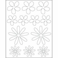 Imagination Project - Gin X - Coasters - Flowers Raw White