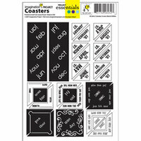 Imagination Project - Project Essentials - Totally Dated - Coasters - Calendar Corners - Black and White, CLEARANCE