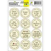 Imagination Project - Project Essentials - Totally Dated - Coasters - Save the Date - Ivory, CLEARANCE