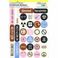 Imagination Project - Project Essentials - Office Supplied - Cardstock Stickers - Warning Labels - Circles, CLEARANCE