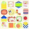 Jinger Adams - Sweet Tart Collection - 12 x 12 Perforated Paper with Glitter Accents - Tags