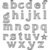 Jenni Bowlin Studio - Clear Acrylic Stamps - Outline Alphabet