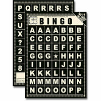 Jenni Bowlin Studio - Bingo Card Alphabet Tiles - Black, CLEARANCE