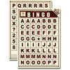 Jenni Bowlin Studio - Bingo Card Alphabet Tiles - Brown, CLEARANCE