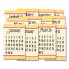 Jenni Bowlin Studio - 12 General Calendar Cards - 2.5 x 4 - Yellow and Red, CLEARANCE