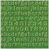 Jenni Bowlin Studio - Core'dinations - Vintage Collection - 12 x 12 Embossed Color Core Cardstock - Asparagus Alphabet