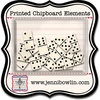 Jenni Bowlin Studio - Printed Chipboard Shapes - Dominoes