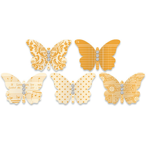 Jenni Bowlin Studio - Jewel Embellished Butterflies - Orange, CLEARANCE