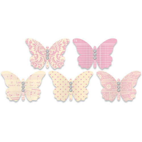 Jenni Bowlin Studio - Jewel Embellished Butterflies - Pink