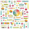 Jillibean Soup - Shades of Color Collection - Pea Pod Parts - Die Cut Cardstock Pieces