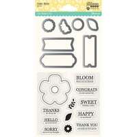 Jillibean Soup - Shaker Die and Clear Acrylic Stamp Set - Flower Bloom