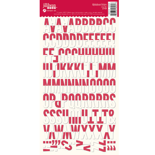 Jillibean Soup - Alphabeans Collection - Alphabet Cardstock Stickers - Rosy Dot
