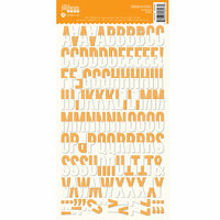 Jillibean Soup - Alphabeans Collection - Alphabet Cardstock Stickers - Orange Grid