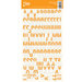 Jillibean Soup - Alphabeans Collection - Alphabet Cardstock Stickers - Orange Grid