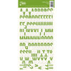 Jillibean Soup - Alphabeans Collection - Alphabet Cardstock Stickers - Green Dot