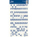 Jillibean Soup - Alphabeans Collection - Alphabet Cardstock Stickers - Navy Diagonal