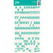 Jillibean Soup - Alphabeans Collection - Alphabet Cardstock Stickers - Teal Grid