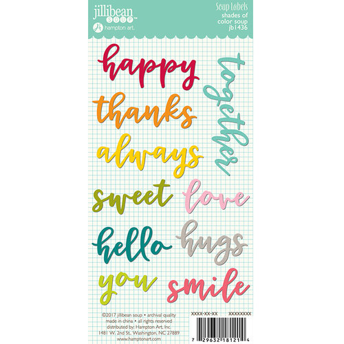 Jillibean Soup - Shades of Color Collection - Cardstock Stickers - Soup Labels