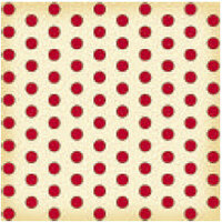 Jenni Bowlin Studio - Vintage Collection - 12 x 12 Patterned Paper - Red Large Dot