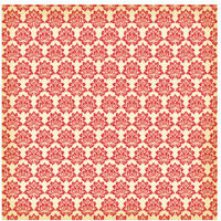 Jenni Bowlin Studio - Red and Black Collection - 12 x 12 Patterned Paper - Red Cabbage Flower