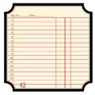 Jenni Bowlin Studio - Front Porch Collection - 12 x 12 Die Cut Paper - Receipt Classic Label, CLEARANCE