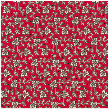 Jenni Bowlin Studio - Red and Black II Collection - 12 x 12 Paper - Clover Vine
