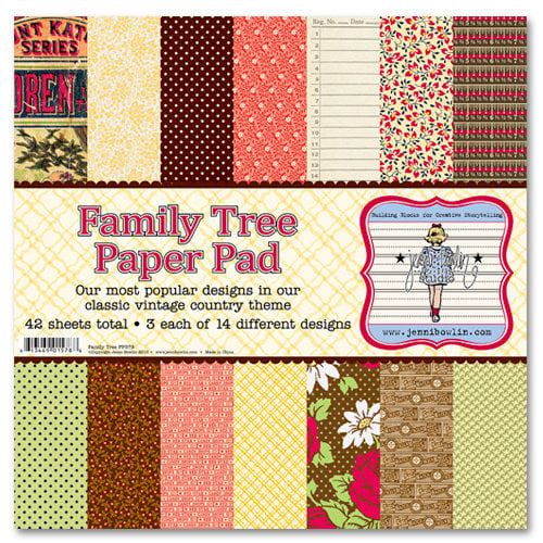 Jenni Bowlin Studio - Family Tree Collection - 12 x 12 Paper Pad