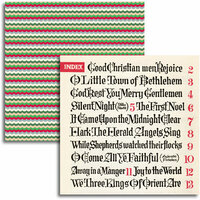 Jenni Bowlin - Christmas 2011 Collection - 12 x 12 Double Sided Paper - Carol Index