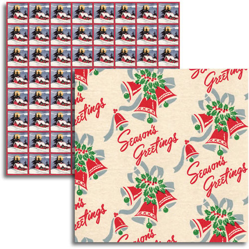 Jenni Bowlin - Christmas 2011 Collection - 12 x 12 Double Sided Paper - Wrapping Paper