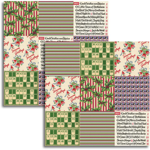 Jenni Bowlin - Christmas 2011 Collection - 12 x 12 Double Sided Paper - Mini Pattern Sheet