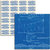 Jenni Bowlin Studio - Wren Collection - 12 x 12 Double Sided Paper - Blueprint