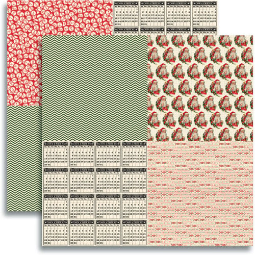 Jenni Bowlin Studio - Christmas 2012 Collection - 12 x 12 Double Sided Paper - 6 Inch Quad