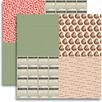 Jenni Bowlin Studio - Christmas 2012 Collection - 12 x 12 Double Sided Paper - 6 Inch Quad